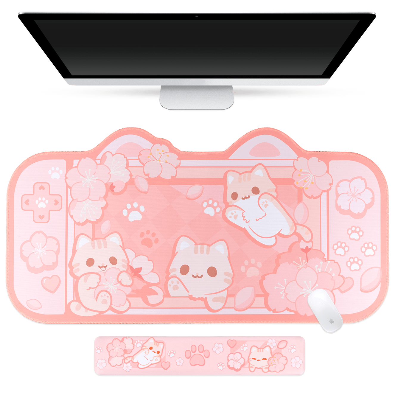 Kawaii Cat Mouse Pad Wrist Support Cute Comfort Durable 3d - Temu