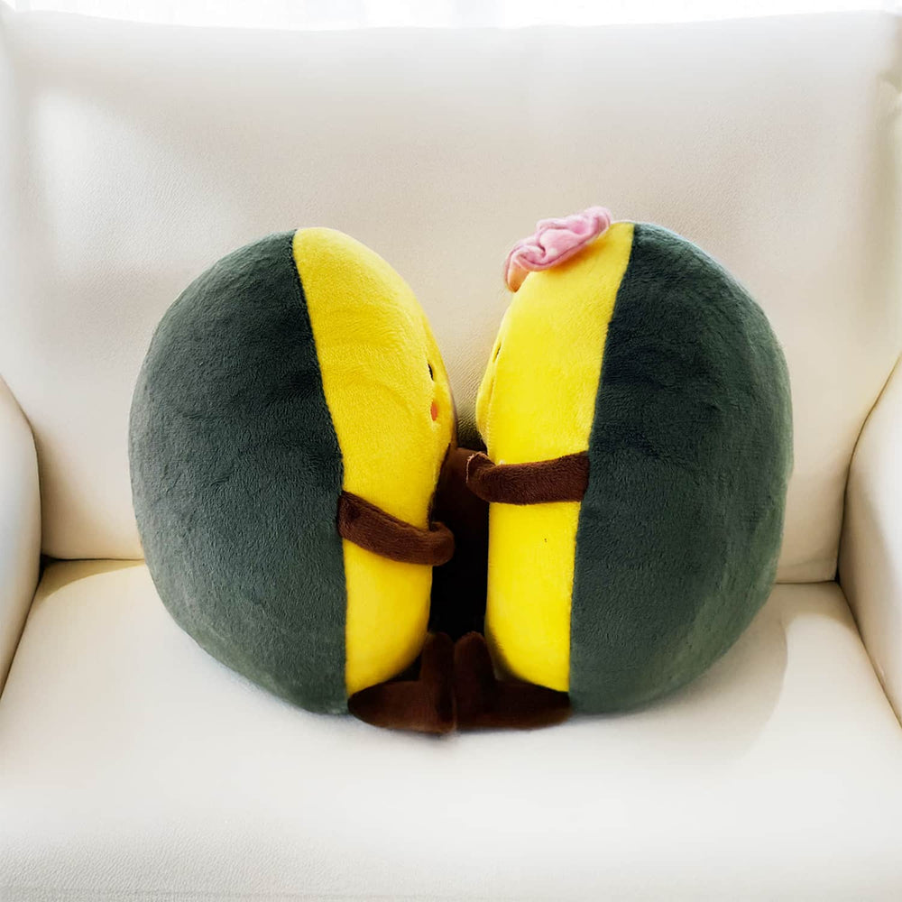 Load image into Gallery viewer, Avocado Plush | Reversible Green Brown Kawaii Plushie
