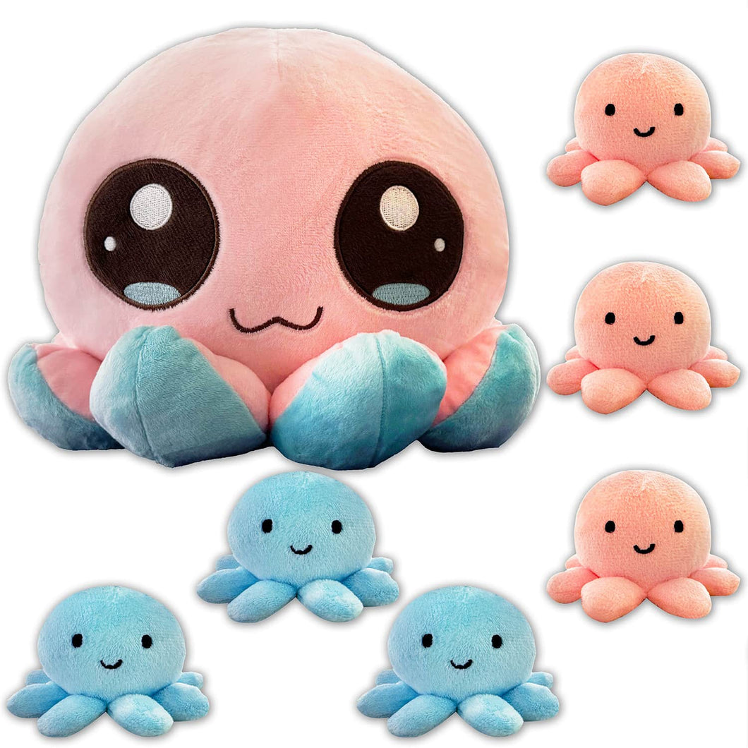 Octopus Plush | 7 Bundle Pink Blue Kawaii Large Plushie