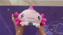 Load and play video in Gallery viewer, Axolotl Plush | Reversible Pink Blue Kawaii Plushie
