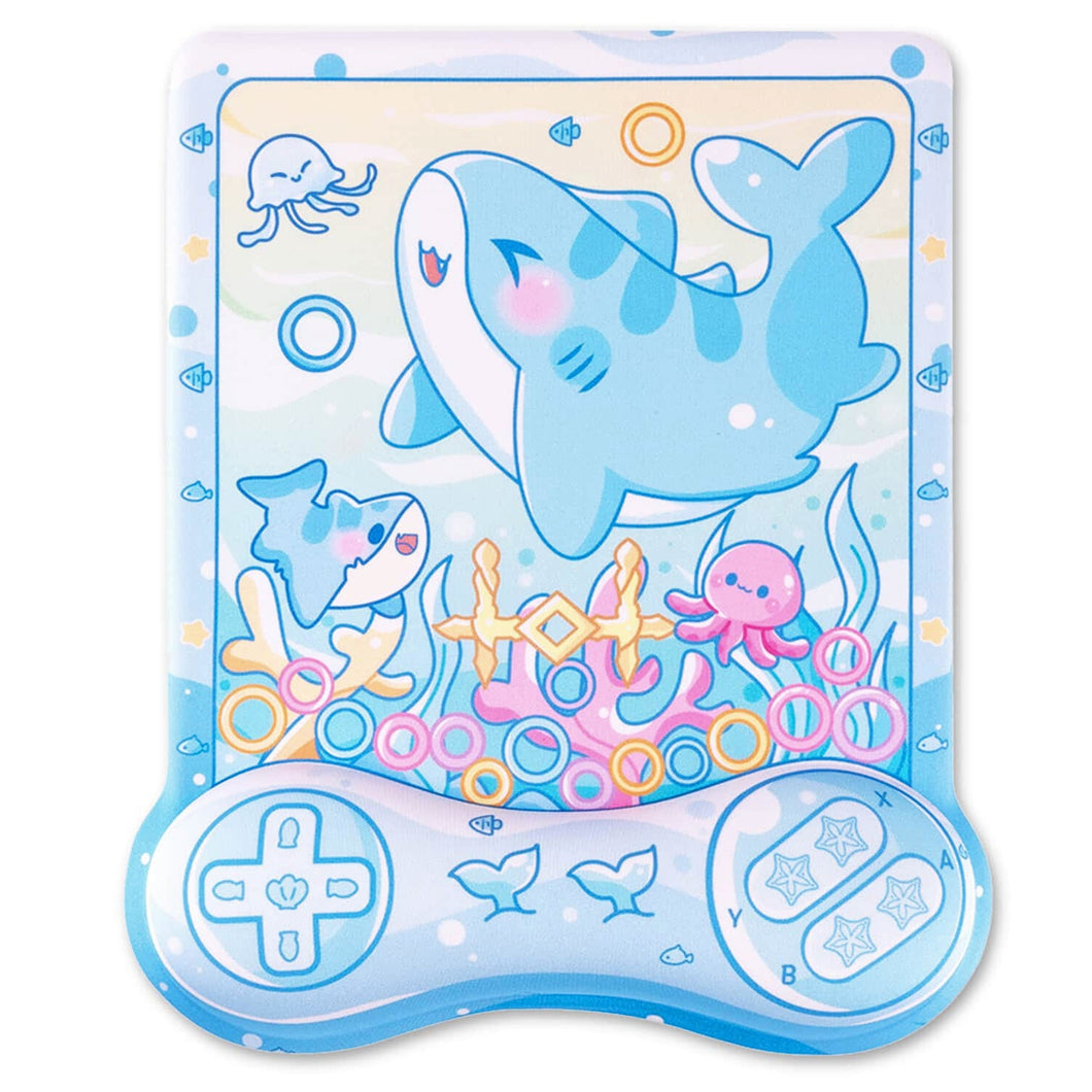 Shark Mousepad | Cute Kawaii Anime Pastel Blue