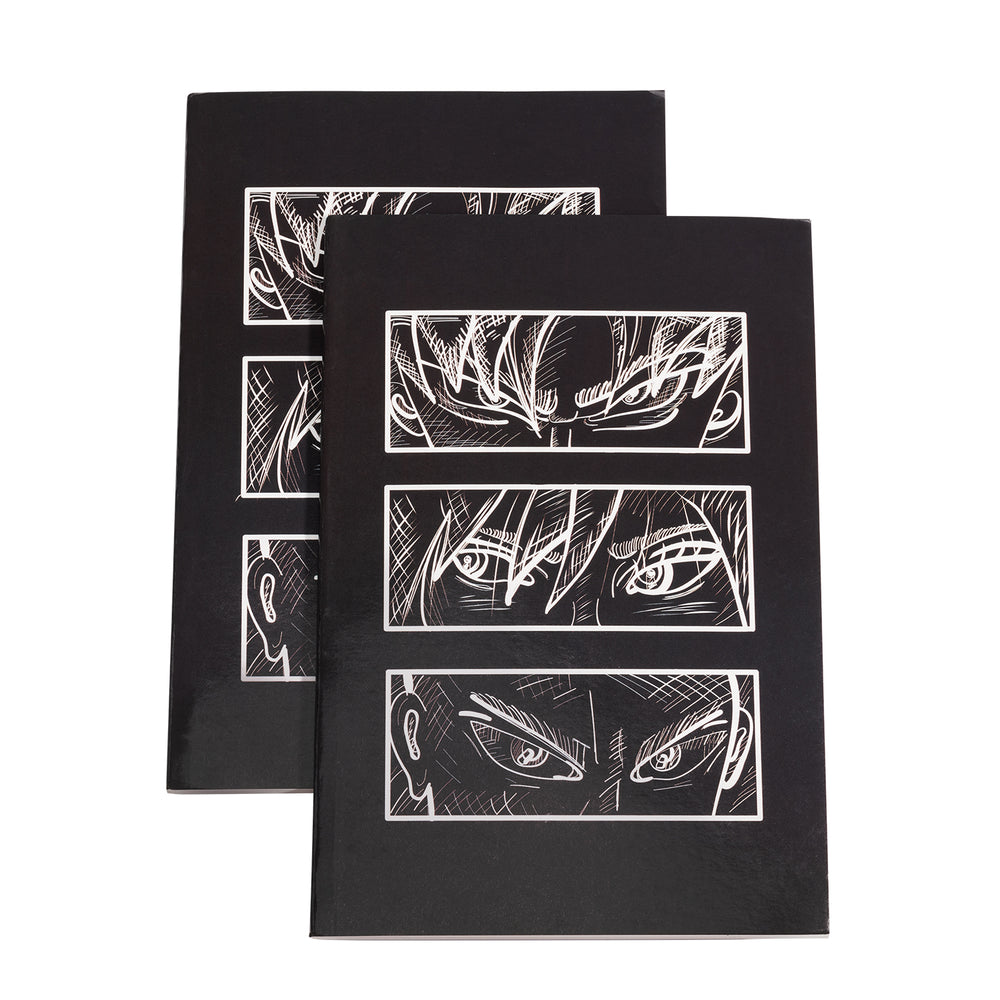 Load image into Gallery viewer, Anime Eyes Notebook - 2 Pack Ninja Manga Journal
